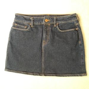 NWOT *ALL SAINTS* Dark Wash Blue Denim Ace Mini Skirt Size 6